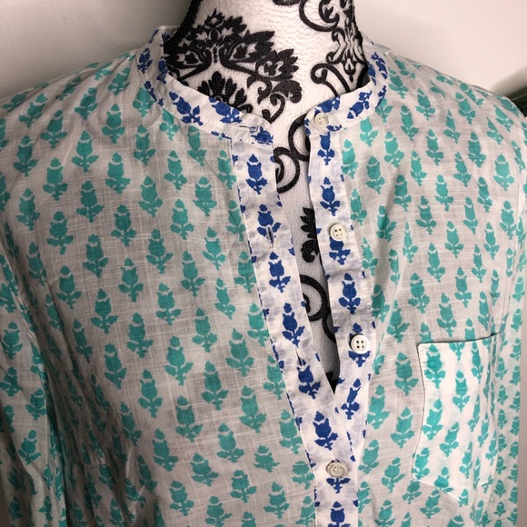 J. Crew Thistle Print Popover Cotton Tunic - Picture 3 of 7